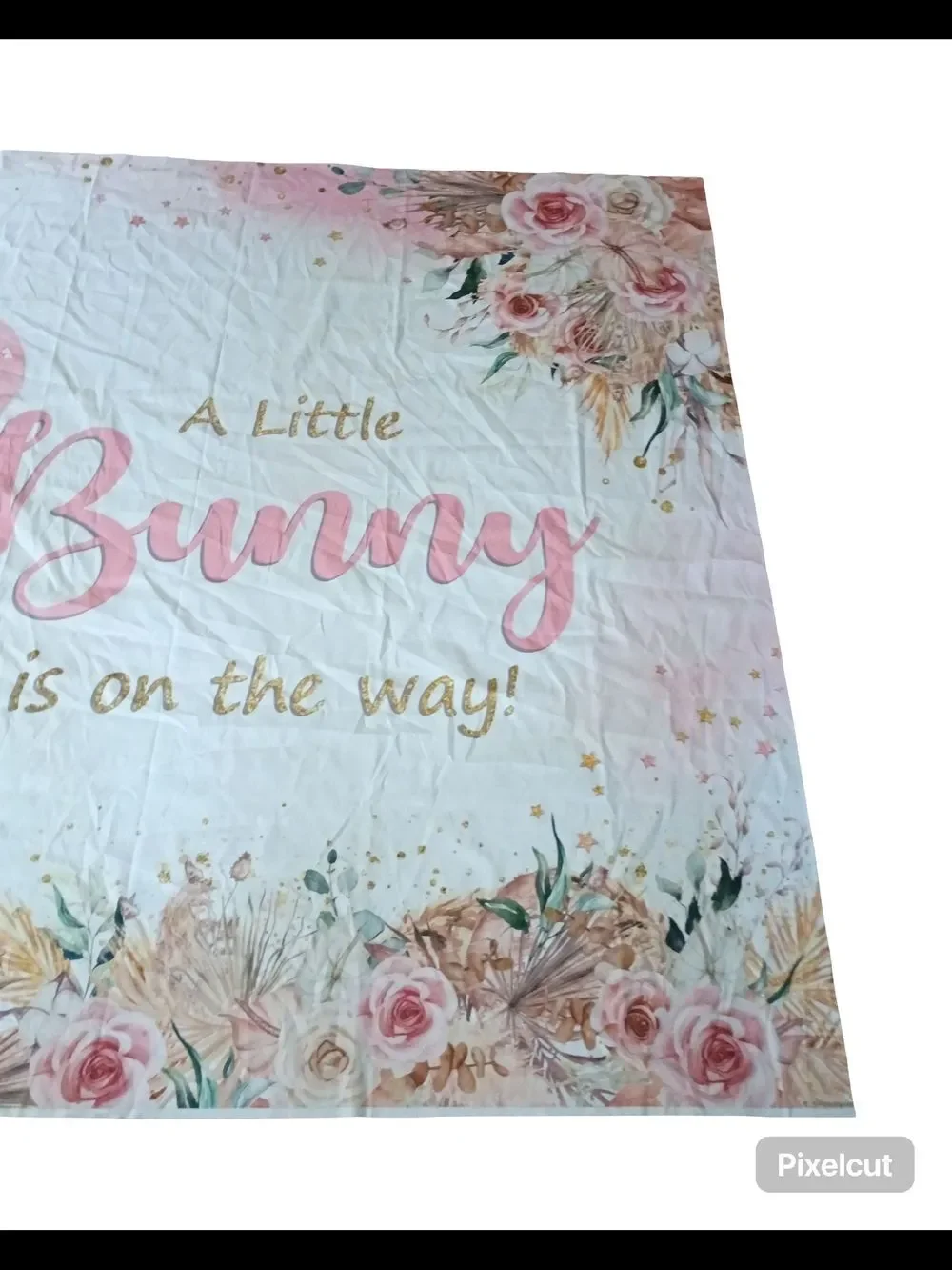 Floral Bunny Baby Shower Banner
